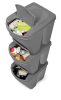 Sortibox 3 Darabos Szelektív Hulladékgyűjtő Rendszer Szett 3x25l Lapos Kőszürke