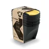 Sortibox 3 Darabos Szelektív Hulladékgyűjtő Rendszer Szett 3x25l Lapos Fekete