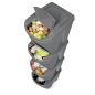 Sortibox 4 Darabos Szelektív Hulladékgyűjtő Rendszer Szett 4x25l Kőszürke