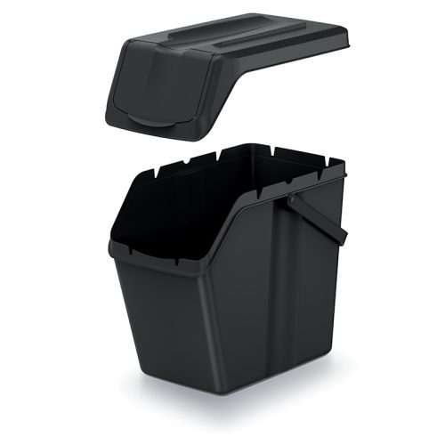 Sortibox 25L Szelektív Hulladékgyűjtő Edény Szürke csomag