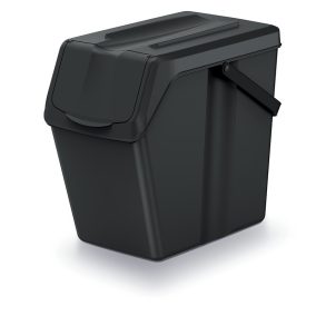 Sortibox Szelektív Hulladékgyűjtő Tároló Fekete 25L csomag