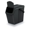 Sortibox 3 Darabos Szelektív Hulladékgyűjtő Rendszer Szett Döntött 3x25l Kőszürke