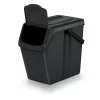 Sortibox 3 Darabos Szelektív Hulladékgyűjtő Rendszer Szett Döntött 3x25l Fekete