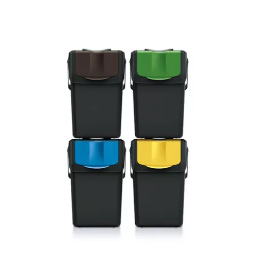 Sortibox 4x25l Szelektív Hulladékgyűjtő Rendszer Szett Szürke