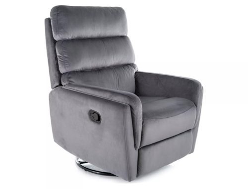 Argos Velvet Relax Fotel Bársony Szürke Forgatható