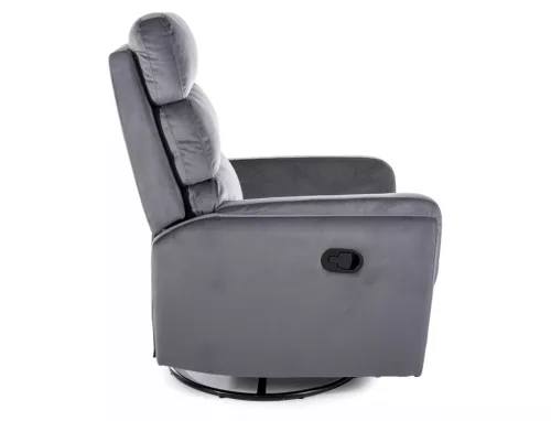 Argos Velvet Relax Fotel Bársony Szürke Forgatható