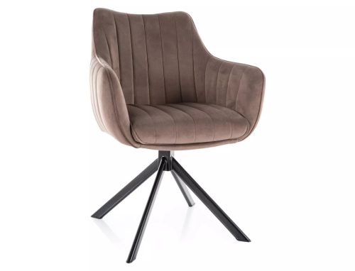 Azalia Velvet Forgó Bársony Étkezőszék Cappuccino