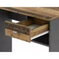 B-011 Modern Íróasztal Laminált Ófa-Szürke Fiókos