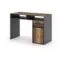  B-012 Modern Laminált Íróasztal Old Wood Sötétszürke Tárolórekeszekkel