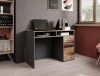 B-012 Modern Laminált Íróasztal Old Wood Sötétszürke Tárolórekeszekkel