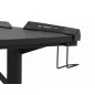 B-216 LED Gamer Íróasztal Fekete MDF Fém Vázzal