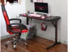 B-216 LED Gamer Íróasztal Fekete MDF Fém Vázzal