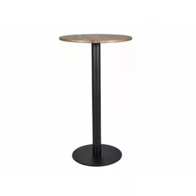 BT005 Kerek Bárasztal Artisan Tölgy MDF Fekete Láb