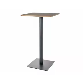BT006 Négyzetes Bárasztal Artisan Tölgy MDF Fekete Láb