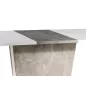   Calipso Kihúzható Étkezőasztal Matt Fehér-Beton Laminált 110/145