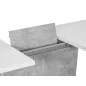   Calipso Kihúzható Étkezőasztal Matt Fehér-Beton Laminált 110/145