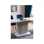   Calipso Kihúzható Étkezőasztal Matt Fehér-Beton Laminált 110/145