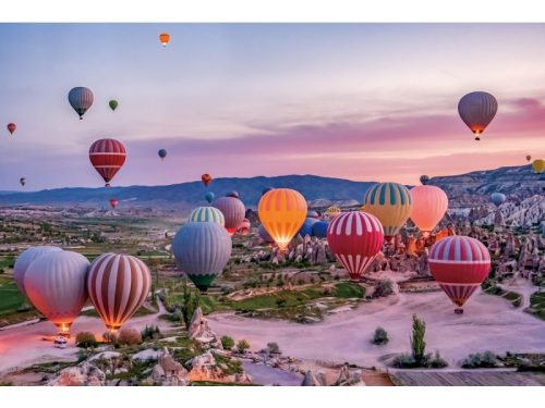 Cappadocia Légballonok Edzett Üvegkép 120x80