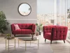 Castello Velvet Bordó Bársony Fotel Wenge Lábakkal