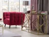 Castello Velvet Bordó Bársony Fotel Wenge Lábakkal