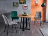 Chic Velvet Steppelt Bársony Étkezőszék Zöld Fekete Vázzal