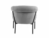 Clover Brego Kényelmes Szürke Fotel Fekete Fémvázas