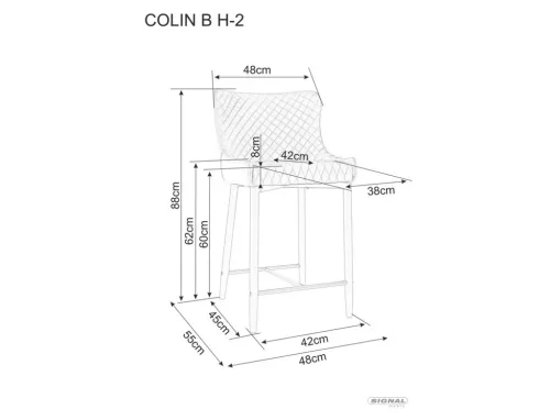 Colin B Fekete Bársony Steppelt Bárszék