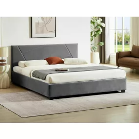   Columbia Velvet Tárolós Bársony Franciaágy Szürke 160x200