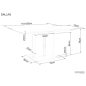 Dallas Bővíthető MDF Étkezőasztal Fehér Lakkozott 110-150 cm