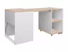 Duo Kihúzható Íróasztal Laminált Tölgy-Fehér