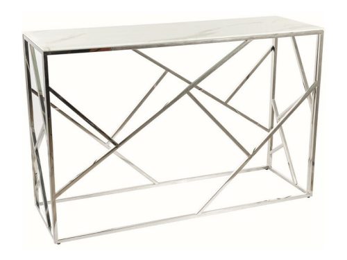 Escada C II Márvány Hatású Üveg Konzolasztal Króm Geometrikus
