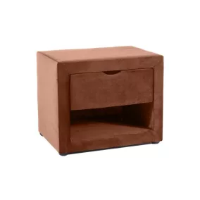 ET-001 Velvet Bársony Éjjeliszekrény Antik Rózsaszín