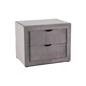 ET-002 Velvet Bársony Éjjeliszekrény Szürke