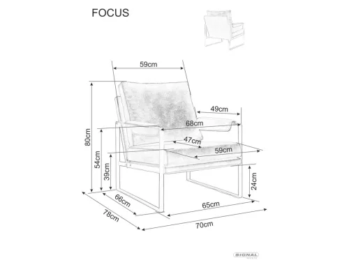 Focus Brego Modern Fotel Fém Bézs Kényelmes
