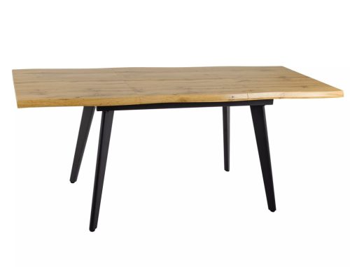Fresno Artisan Kihúzható Étkezőasztal MDF Tölgy-Fekete