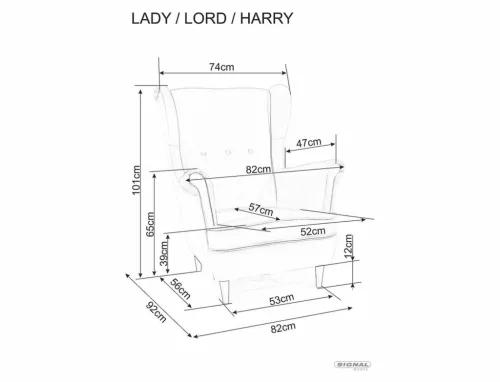 Harry Velvet Elegáns Füles Fotel Bársony Világosszürke Tűzött