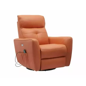   Helios M Elektromos Masszázs Relax Fotel Műbőr Narancssárga Forgó