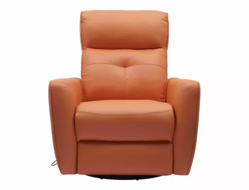 Helios M Elektromos Masszázs Relax Fotel Műbőr Narancssárga Forgó