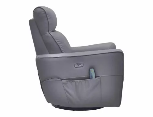 Helios M Elektromos Masszázs Relax Fotel Műbőr Szürke