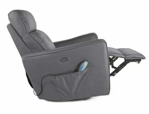 Helios M Elektromos Masszázs Relax Fotel Műbőr Szürke