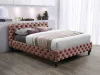 Herrera Velvet Chesterfield Antik Rózsaszín Bársony Franciaágy