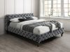Herrera Velvet Chesterfield Szürke Bársony Franciaágy