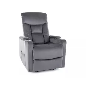 Ikar Elektromos Relax Fotel Bársony Szürke