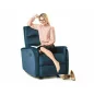 Jupiter Deluxe Állítható Bársony Relax Fotel Királykék