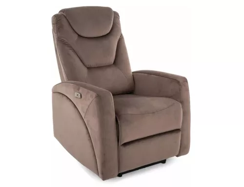 Kronos Velvet Elektromos Relax Fotel Bársony Cappuccino