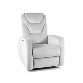   Kronos Velvet Elektromos Relax Fotel Világosszürke Bársony