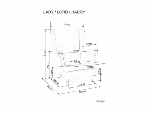 Lady Velvet Elegáns Füles Fotel Bársony Bézs Steppelt