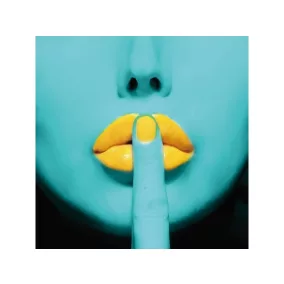 Modern Pop Art Ajkak Edzett Üveg Falikép Türkiz-Sárga