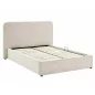 Lumia Raven kárpitozott ágy ágyneműtartóval bézs