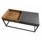 Lunaria Modern Dohányzóasztal MDF Artisan Tölgy-Antracit Duál Felülettel